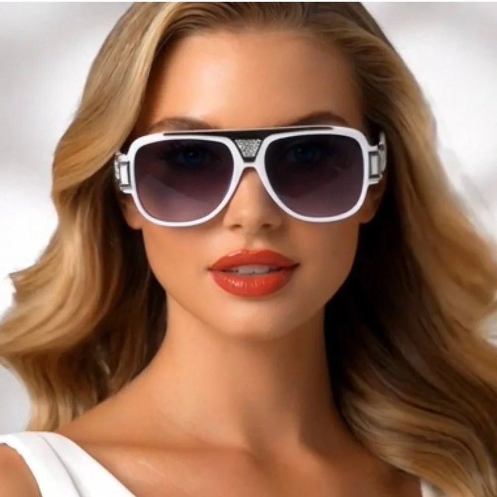 Women Sunglasses Gradient smoke lens sophisticat eye protection Design flat-top‎